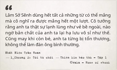 Cảnh trong truyện Thiên Kim Báo Thù