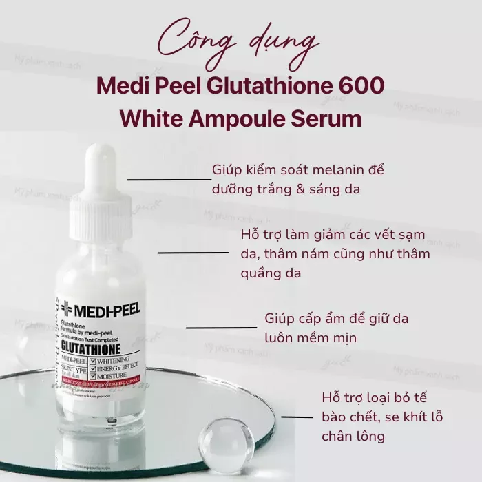 Công dụng serum Medi Peel Glutathione 600 White Ampoule